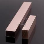 Rose Gold Extruded Alloy Aluminium Tube Profiles High Performance Gold Anodize