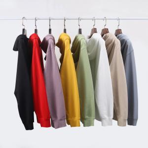 Quality Embroidered Blank Felpa 80% Cotton 280g Sweatshirts Fitted Heavy Men Pullover Jumper Hoodies Cotton wholesale