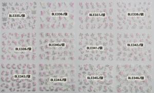 Quality 3D Glitter foil nail polish sticker for nail art wholesale nail sticker-BLEJ335-346Silver wholesale