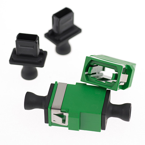 FTTH SC Male LC Female Duplex Fiber Optical Adapter With Flange Hybrid Adapter 10