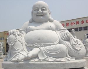 Quality Chinese Buddha Large White Stone Buddha Statue (YKBH-04) wholesale
