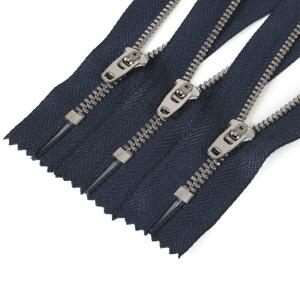 Quality Black Brass Jean Zipper, Semi Auto Lock Slider Metal Zippers wholesale