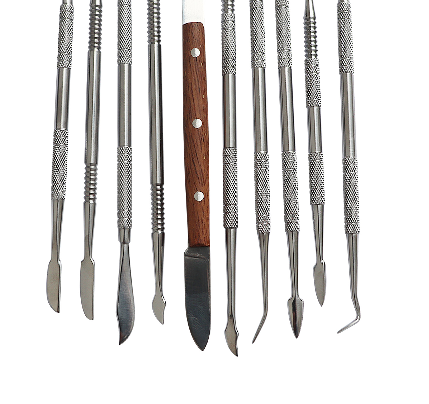 Dental Lab Stainless Steel Wax Carving Tool Set 10/12 pieces