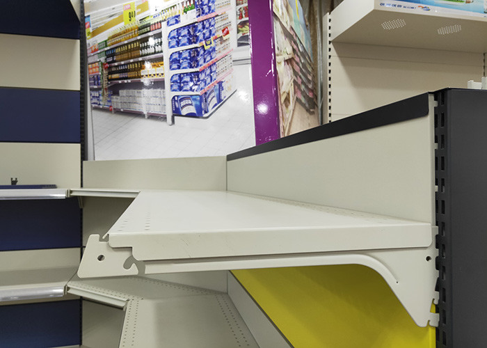 Supermarket Fruit And Veg Shelving , Metal Utility Storage Shelves