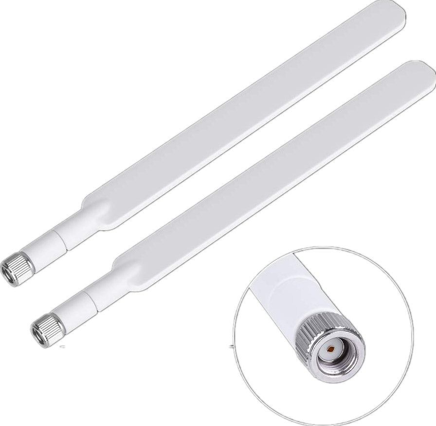 4G LTE Antenna V.S.W.R ≤1.5 External Outdoor SMA Male 5 dBi Antenna in White Color