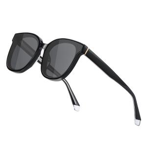 Quality Retro Round Acetate Sunglasses Women UV400 Protective Glasses wholesale