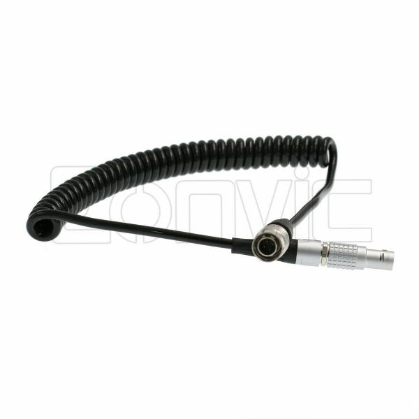 Coiled Power Cord For Sony F5 F55 Camera To Teradek Bond Bolt Hirose 4 Pin to 2