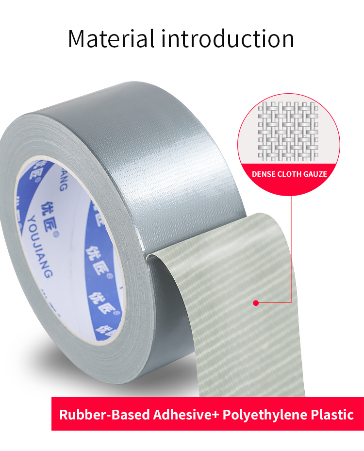 Heavy Duty Industrial Gray Silver Duct Tape Waterproof Double Sided Acrylic Adhesive