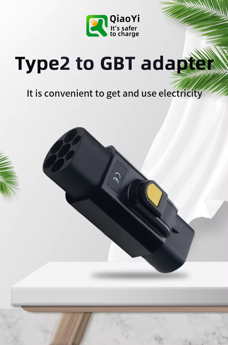 GBT Car 380V 32A 22KW EV Charging Adapter Type2 to GBT PC Copper Voltage 400V AC Charger Accessories