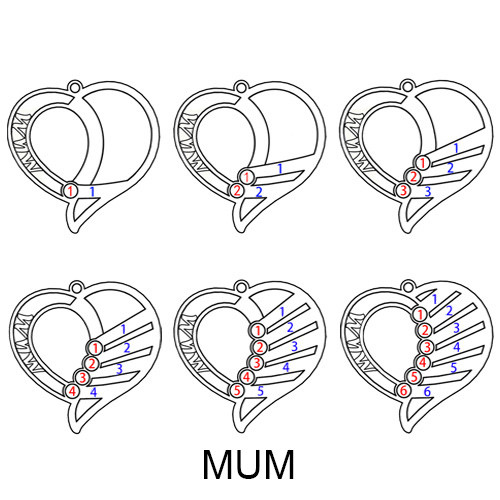 S925 Sterling Silver Love Personalized Custom Name Letter Mother'S Birthstones Day Engraved Heart Love Memory Necklace