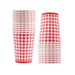 Girls Baby Shower Disposable Party Supplies Red Gingham Praty Tableware