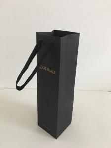 Quality Custom wholesale printing personalized wine glass gift paper bags with handles wholesale