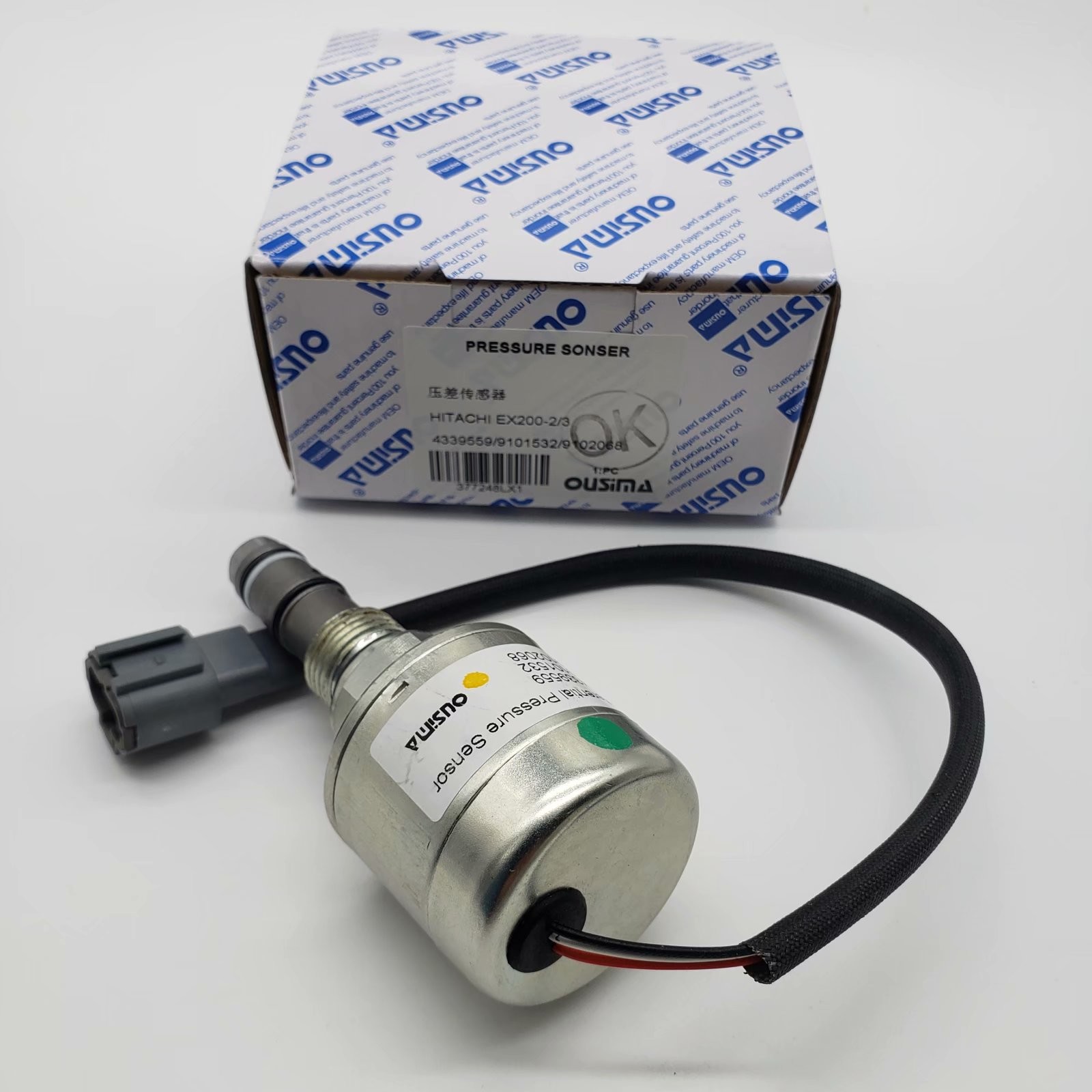 OUSIMSA 4339559 9101532 9102068 Excavator Difference Pressure Sensor For HITACHI EX200-2 EX220-3 EX300-5
