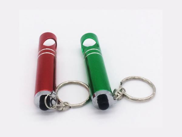 Personalized Anodized Aluminum Keychain Mini Flashlight LED Beer Bottle Opener,