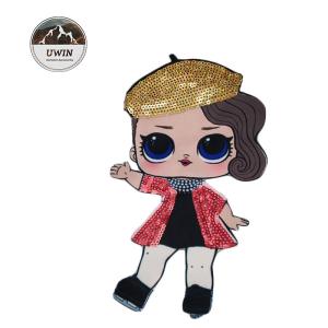 Quality Customized Design Woven Badges No Minimum , LOL Sequin Embroidery Patch wholesale