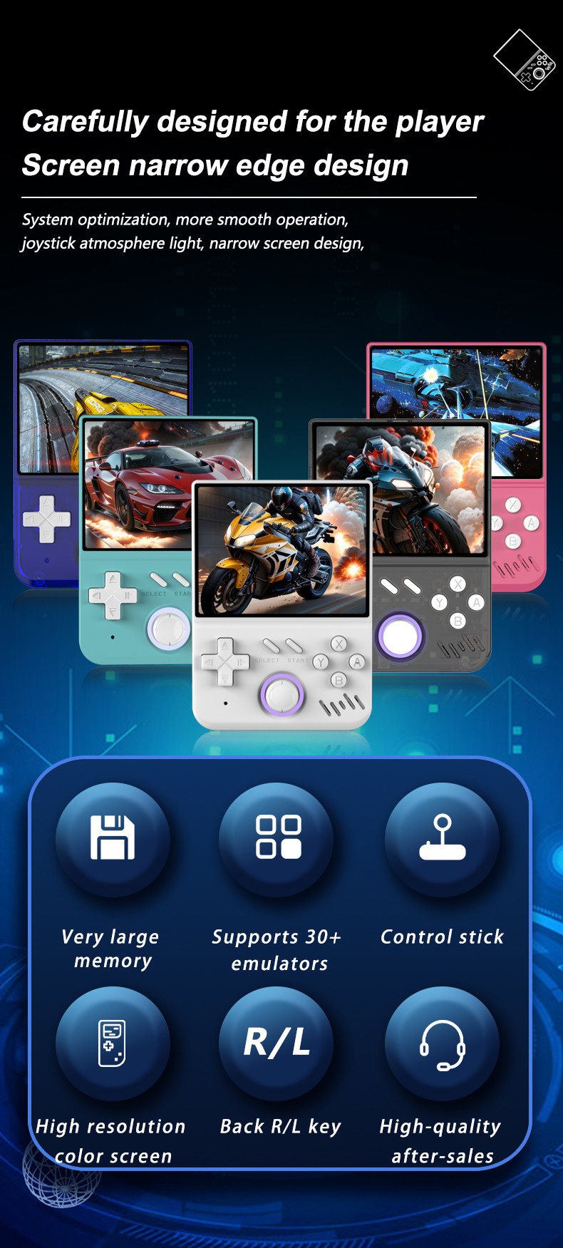 MY MINI Retro Handheld 3.5-inch IPS Screen Video Game Console 15000 Games