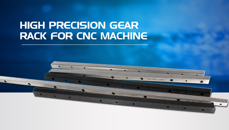High precision C45 steel material helical gear rack in sliver and black color scheme