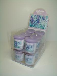 Quality 12pk 100% paraffin wax mushroom scented candle with printed card and PDQ box wholesale