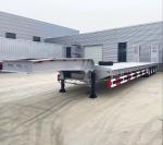 2/3/4 Axle Gooseneck Detachable Semi Lowbed Trailer , Lowboy Semi Trailer For