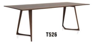 Quality America mid century style wood rectangle 6 seater dining table furniture wholesale
