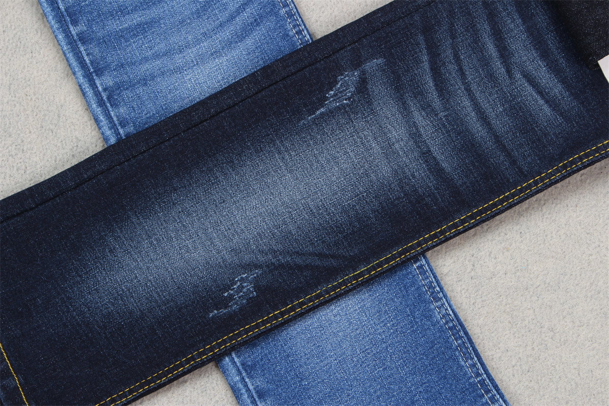 10Oz Denim Fabric With Crosshatch Slub Sulfur Black Jeans Material Stretch Textiles