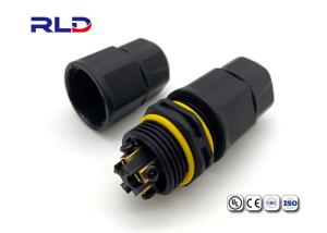Quality 3 Wire Solderless LED Waterproof Outdoor Lighting Connectors Screw Threaded Black wholesale
