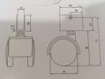 50mm nylon U furniture castor wheel