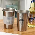 Food Grade 16 Oz Stainless Steel Pint Cup Tumblers Bulk