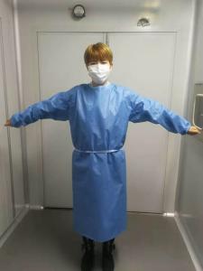 Quality Blue Non Woven Coverall Disposable Dustproof Surgical Isolation Gown wholesale