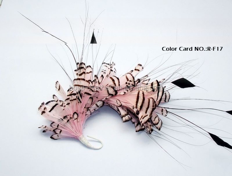 Chicken Feather Mounts Pheasant Flower Feather Headband Dyed Pattern