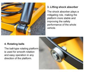 Quality Yellow Palletpal 1000kg Cargo Lift Table Lever Loader wholesale