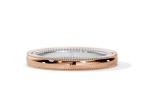 ODM 2 Tone Gold Engagement Rings , 4MM 5MM 6MM Gold Wedding Band Ring OEM