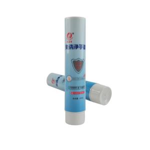 Quality Round Plastic Cosmetic Packaging Tube Transparent Empty Lotion shower gel Personal Tubes With Transparent Flip Top wholesale