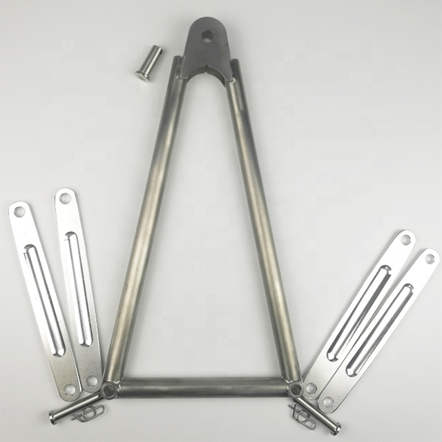 Sprint Car Triple-X Universal Fitment Easy Installation Jacobs Ladder with Natural Titanium 13 5/8" 14" and Three Holes