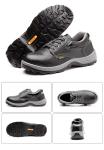 Microfiber Industrial Safety Shoes Iron Toe Black Pu Boots Unisex