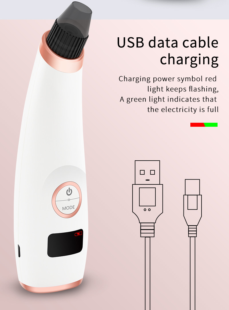 Home Usage Blackhead Remover Machine Rechargeable Face Massager Wrinkle Reducer