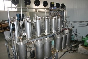 Dairy Products Multi Effect Evaporator , Food Industry Long Tube Vertical Evaporator