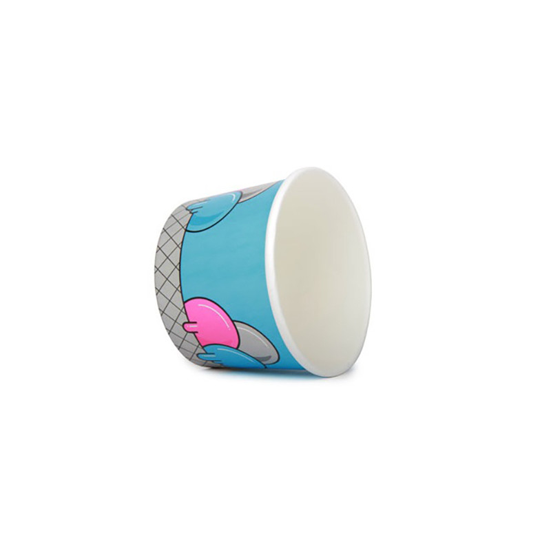 Two Layers PE Coated Paper Ice Cream Sundae Cups Flexo Printing