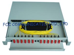 Quality Sliding Fiber Optic Patch Panel Rack Mount / FC 24 port patch panels For Fiber Optic Telecoms wholesale