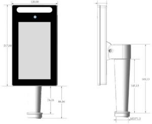 Quality RAM 2GB Face Recognition Terminals Door Entry DC12V 2A wholesale