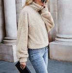 Small Order Clothing Manufacturers Women'S Double Sided Fleece Long Sleeve Zip