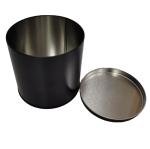 Matt Black Round Tin Containers For 1kg Hookah Shisha Flavors Tobacco Packing