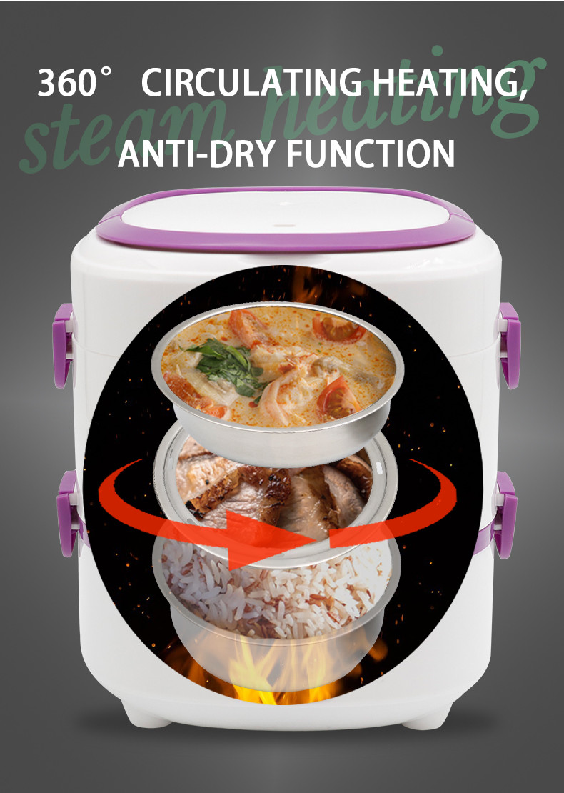 CE Electric Cooker Box 1.5L Double Tier 350W Multifunctional Lunch Box