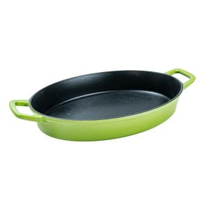 Quality OEM Cast Iron Oval Baking Dish Easy lifting for Induction Stove tops wholesale