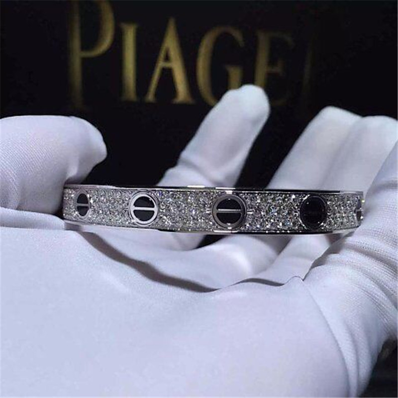 C love bracelet 18k gold white gold yellow gold rose gold diamond bracelet Jewelry factory in Shenzhen, China