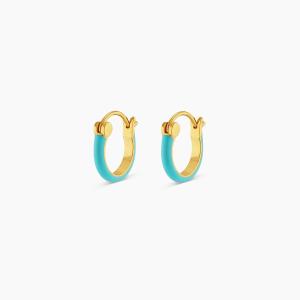 Quality Colored 925 Sterling Silver Hoop Earrings 18K Gold Stacking Hoop Earrings wholesale