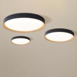 Dimmable IP20 Indoor LED Ceiling Lights Wooden Frame Anti Glare