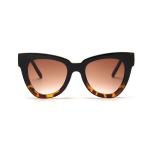 Trendy Fashion BSCI Women Cat Eye Sunglasses 147MM Leopard Frame