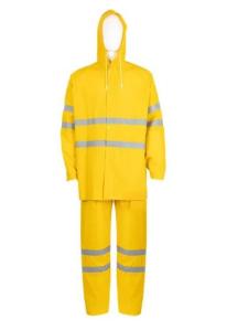 Quality PVC High Visibility Raincoat Jacket Pants Custom Reflective Rain Coat wholesale