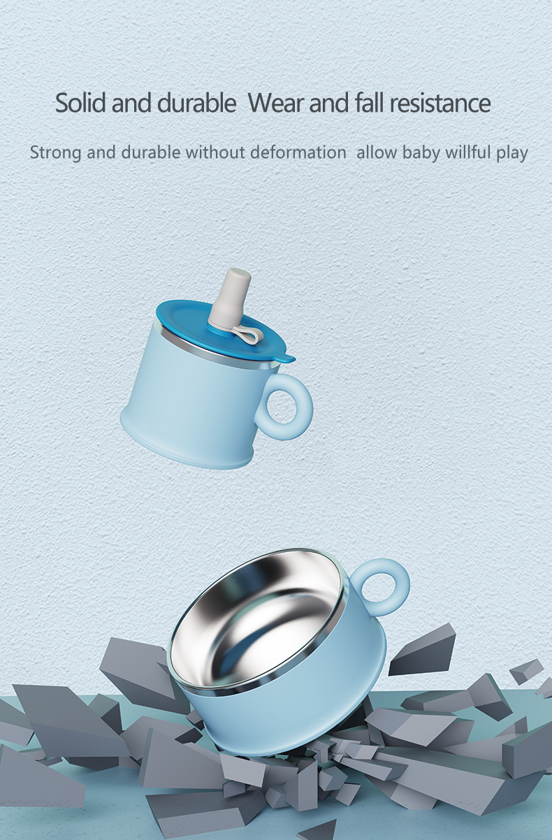 Eco Friendly SS316 Infant Tableware Baby Products Silicone Dinnerware Infant Suction Plate